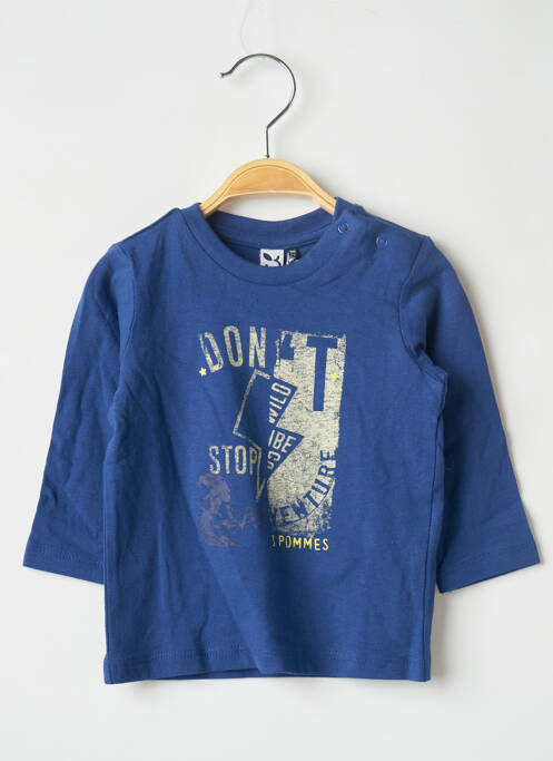 Tricou albastru 3 POMMES băiat