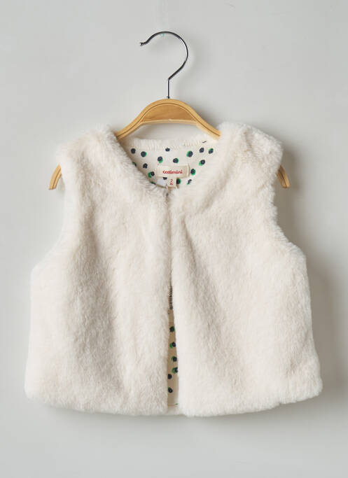 Vestă fără mâneci ecru CATIMINI fată