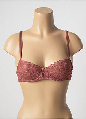 Sutien țesătură dantelă sutien cupe întregi cu decolteu înalt maro CHANTELLE femeie