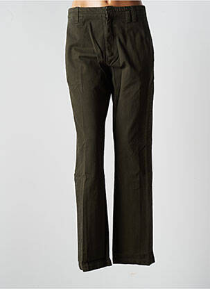 Pantalon chino țesătură poplin mărime normală verde LAURENCE BRAS femeie