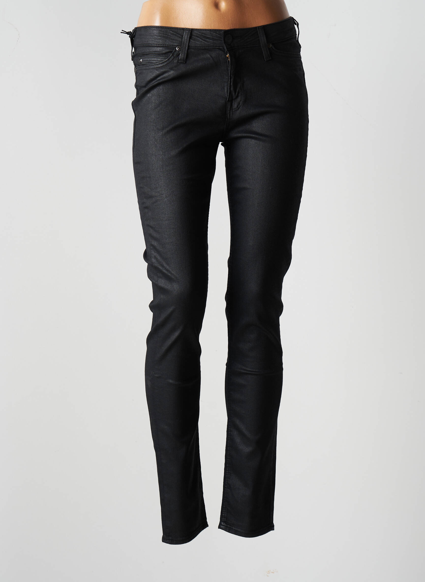 Blugi skinny elasticitate talie joasă negru LEE femeie