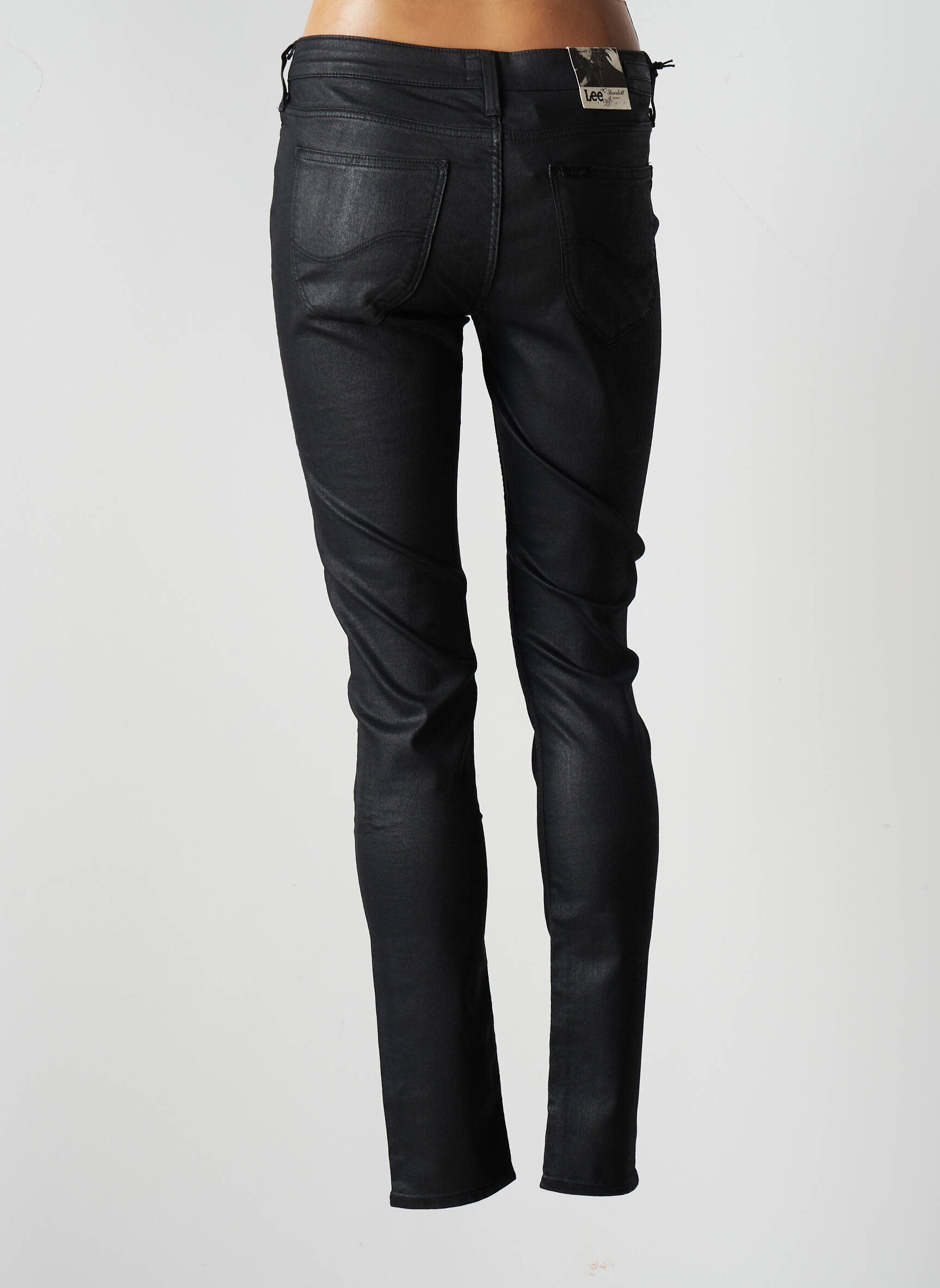 Blugi skinny elasticitate talie joasă negru LEE femeie