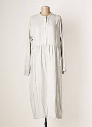 Rochie lungă mâneci lungi mâneci lungi gri LEÏ-1984 femeie
