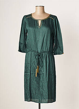 Rochie midi croială fluidă mâneci 3/4 verde JOLIE JOLIE PAR PETITE MENDIGOTE femeie