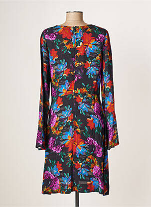 Rochie midi imprimeu floral mâneci lungi negru ESSENTIEL ANTWERP femeie