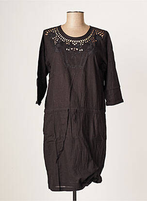 Rochie midi mâneci 3/4 mâneci 3/4 negru JOLIE JOLIE PAR PETITE MENDIGOTE femeie
