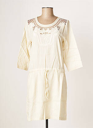 Rochie midi bej JOLIE JOLIE PAR PETITE MENDIGOTE femeie