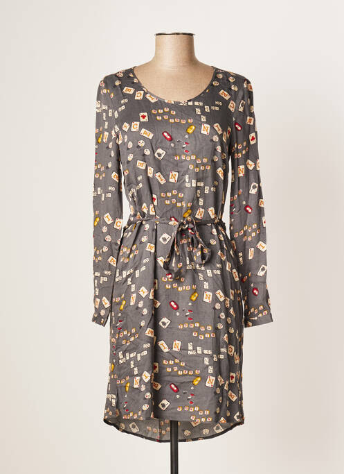 Rochie midi gri NICE THINGS femeie