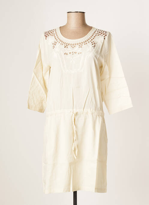 Rochie midi bej JOLIE JOLIE PAR PETITE MENDIGOTE femeie