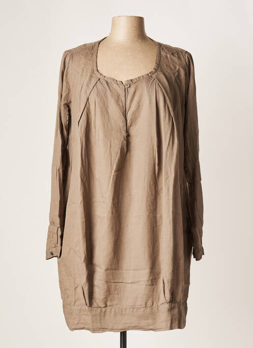 Rochie scurtă maro POMANDERE femeie