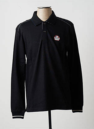 Polo broderie cu motive brodate mâneci lungi negru DELAHAYE bărbat