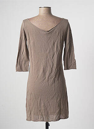 Rochie scurtă mâneci 3/4 mâneci 3/4 maro TEENFLO femeie