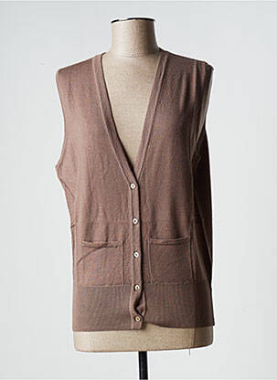 Vestă fără mâneci maro STEFAN GREEN femeie