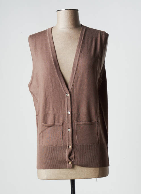 Vestă fără mâneci maro STEFAN GREEN femeie