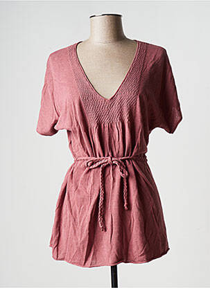 Pulover tunică roz TEENFLO femeie