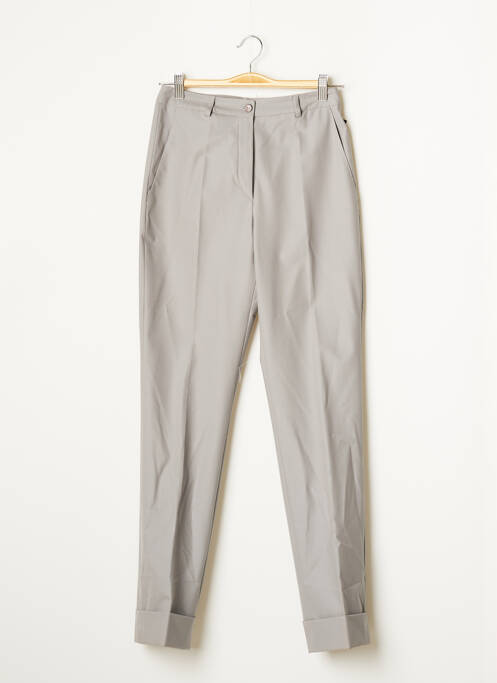 Pantalon slim țesătură poplin mărime normală gri TEENFLO femme