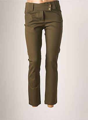 Pantalon slim țesătură poplin mărime normală verde TEENFLO MAURICE TARICA femeie