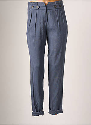 Pantalon drept elasticitate talie înaltă albastru TEENFLO femeie