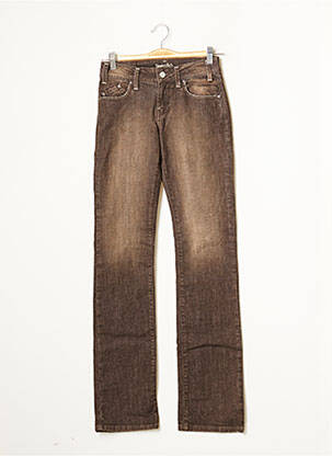 Blugi cu croială dreaptă maro TEENFLO femeie