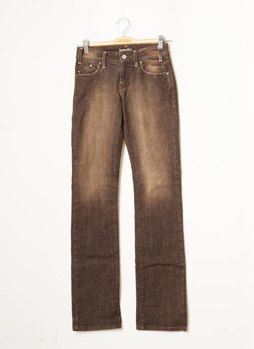 Blugi cu croială dreaptă maro TEENFLO femeie