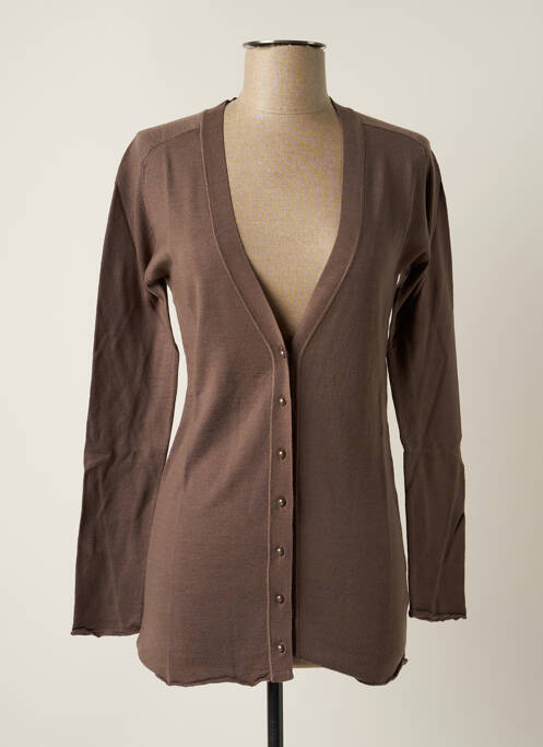 Vestă cu mâneci lungi maro STEFAN GREEN femeie