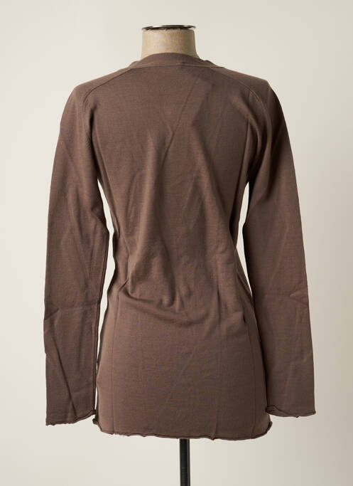 Vestă cu mâneci lungi maro STEFAN GREEN femeie