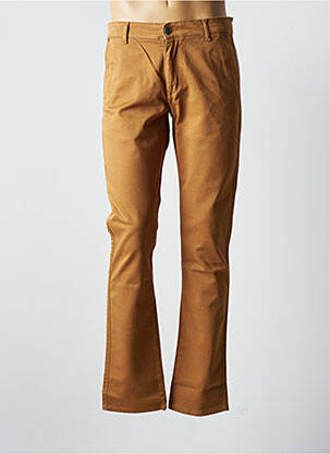 Pantalon chino elasticitate mărime normală maro VIRTUE bărbat
