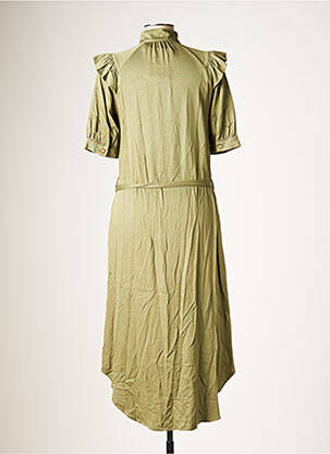 Rochie midi croială fluidă mâneci scurte verde NUMPH femeie
