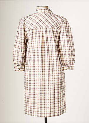 Rochie midi mâneci 3/4 mâneci 3/4 bej KAFFE femeie