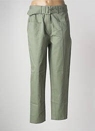 Pantalon chino închidere cu fermoar sub clapetă cu nasturi mărime normală verde NUMPH femme