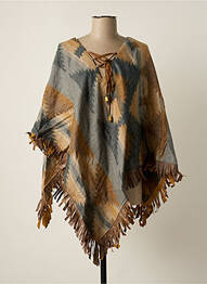 Poncho țesătură din lână maro VL COLLECTION femme