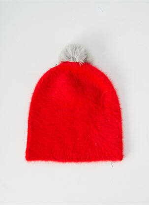 Căciulă tricot tricot pufos roșu VL COLLECTION femeie