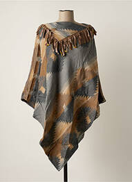 Poncho finisaj cu franjuri maro VIA LORENZO femme