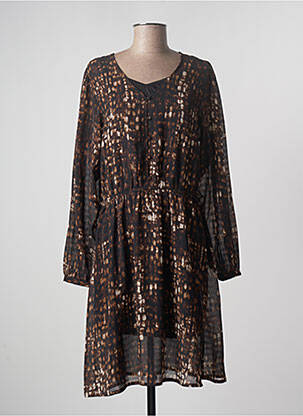 Rochie midi maro ICHI femeie