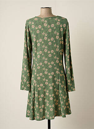 Rochie midi imprimeu floral mâneci lungi verde MD'M femeie