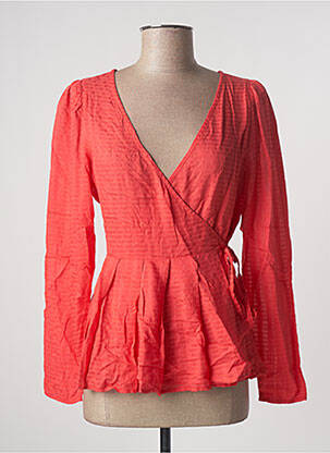 Cardigan petrecut croială cambrată roșu ICHI femeie