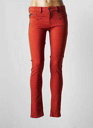 Blugi skinny elasticitate talie joasă portocalie FREEMAN T.PORTER femeie