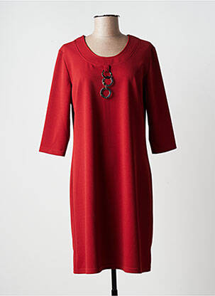 Rochie midi mâneci 3/4 mâneci 3/4 maro HALOGENE femeie