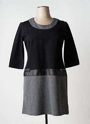 Rochie midi imprimeu fantezie mâneci lungi negru HALOGENE femeie