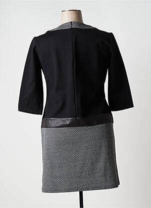 Rochie midi imprimeu fantezie mâneci lungi negru HALOGENE femeie