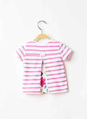 Tricou elasticitate mâneci scurte roz WEEK END A LA MER fată