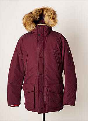 Parka mansete cu margini elastice cu glugă roșu TOMMY HILFIGER bărbat