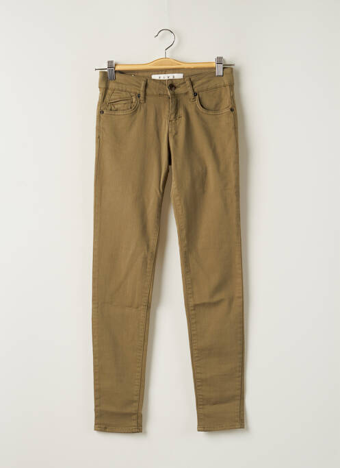 Pantalon slim galben FIVE femeie