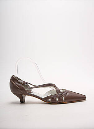 Sandale/Pantofi decupați maro DYVA femeie