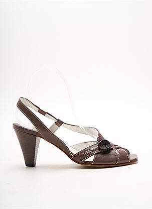 Sandale/Pantofi decupați maro DYVA femeie
