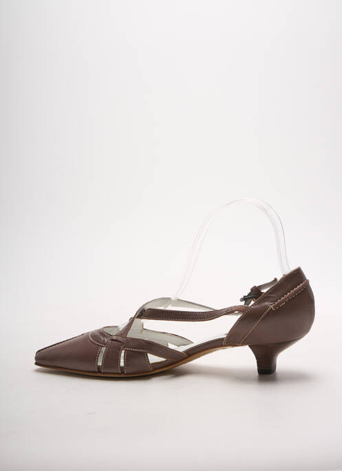 Sandale/Pantofi decupați maro DYVA femeie