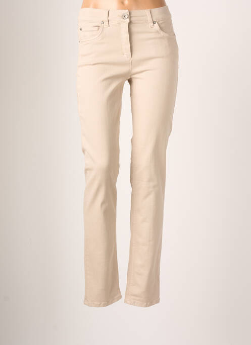 Pantalon slim bej ANNA MONTANA femeie