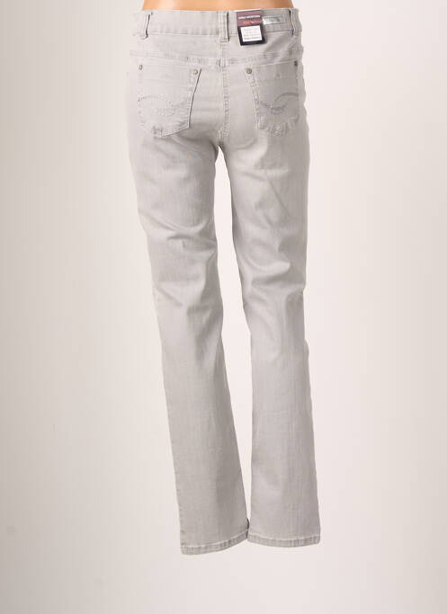 Pantalon drept gri ANNA MONTANA femeie