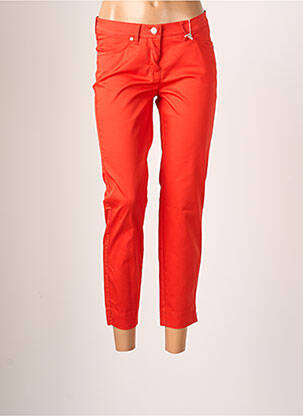 Pantalon 7/8 elasticitate talie joasă portocalie TONI DRESS femeie