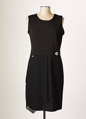 Rochie midi fără mâneci fără mâneci negru BLANC BOHEME femeie